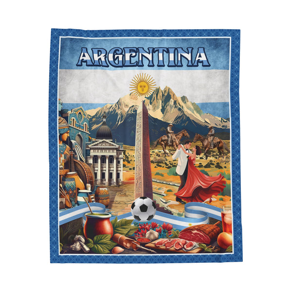 Argentina Plush Blanket South American-Inspired Throw Cozy Home Decor Gift
