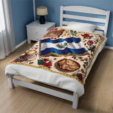 El Salvador Velveteen Plush Blanket Soft Cozy Throw Home Decor Gift Idea
