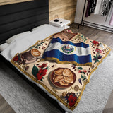 El Salvador Velveteen Plush Blanket Soft Cozy Throw Home Decor Gift Idea