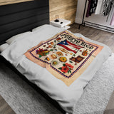 Puerto Rico Velveteen Plush Blanket Soft Cozy Throw Home Decor Gift Idea