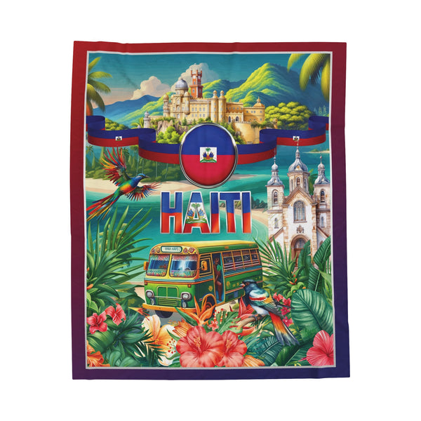 Haiti Velveteen Plush Blanket Soft Cozy Throw Home Decor Gift Idea
