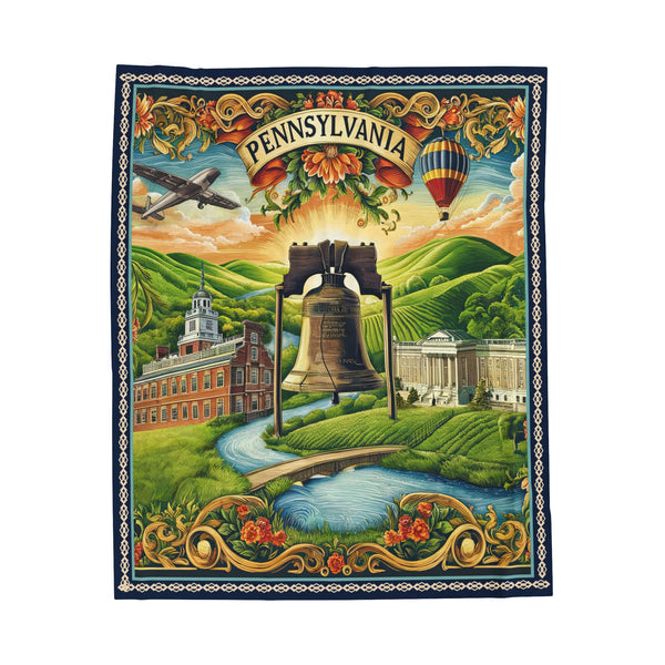 Pennsylvania  Velveteen Plush Blanket Soft Cozy Throw Home Decor Gift Idea