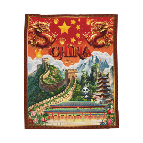 Chinese Velveteen Plush Blanket Soft Cozy Throw Home Decor Gift Idea