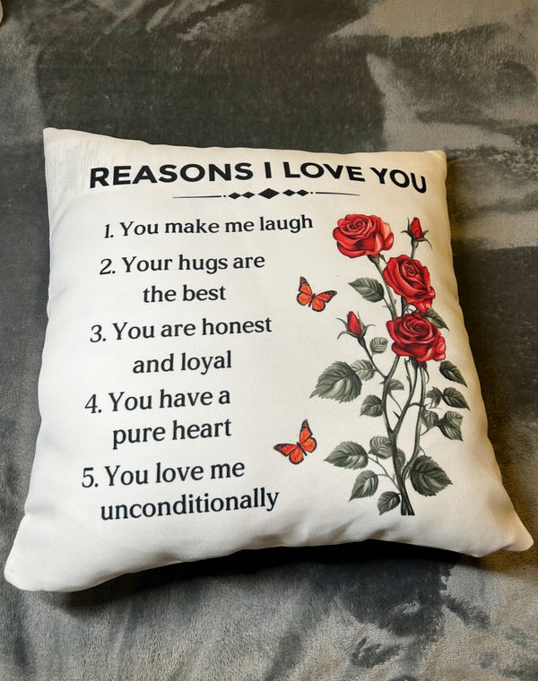 Reason I Love You Romantic Anniversary Pillow