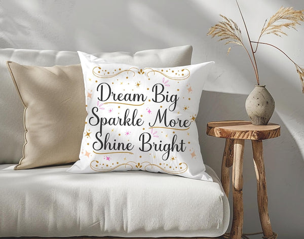 Motivational Throw Pillow Positive Quote Home Decor
