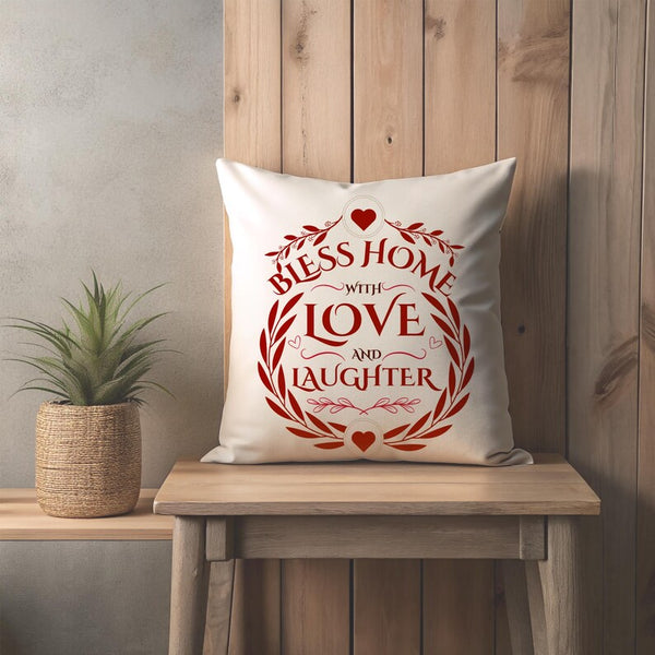 Bless Home Pillow Inspirational Quote Romantic Decor Gift