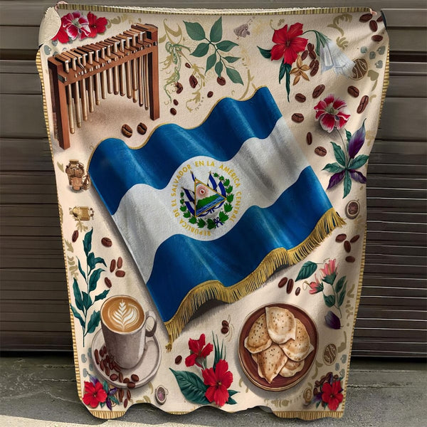 El Salvador Velveteen Plush Blanket Soft Cozy Throw Home Decor Gift Idea