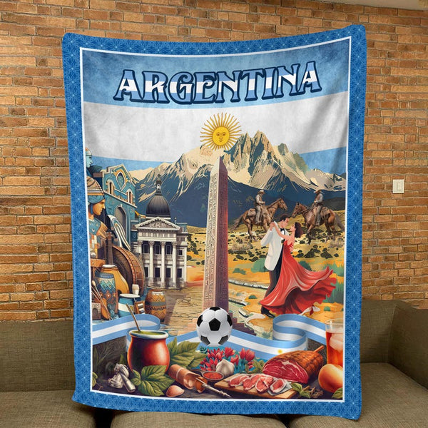Argentina Plush Blanket South American-Inspired Throw Cozy Home Decor Gift