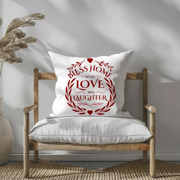 Bless Home Pillow Inspirational Quote Romantic Decor Gift