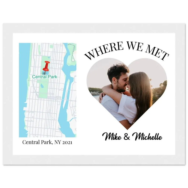 Custom Map Print – Framed, Eco-Friendly Keepsake